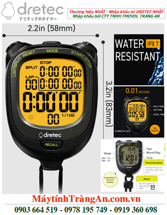 DRETEC SW-123BK, Đồng hồ bấm giờ DRETEC SW-123BK chính hãng